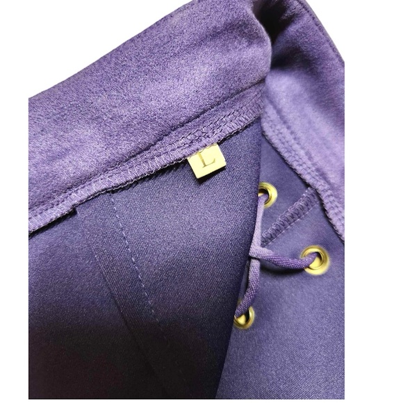 Violet Suede Mini Skirt - Picture 6 of 9